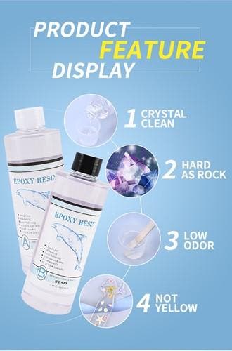 Epoxy giethars a en b 1:1 50+50 ml clear resin crystal art, Ophalen of Verzenden, Nieuw