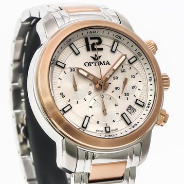 Optima - Swiss Made Chronograph - OSC399-SR-1 - Zonder, Nieuw
