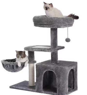 Compacte Kattenboom – Krabpaal met Hangmat en Appartement, Verzenden, Nieuw
