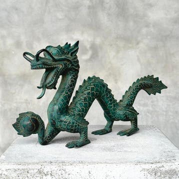 sculptuur, NO RESERVE PRICE - Chinese Dragon Sculpture - 12