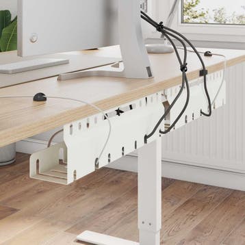 vidaXL Kabelgoot voor onder bureau 2 st Wit 43 x 9 x 11 cm, Verzenden, Nieuw