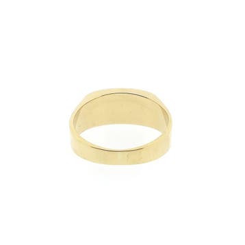 Bicolor gouden herenring met zirconia, Gebruikt, 20 of groter, Heer, Ophalen of Verzenden
