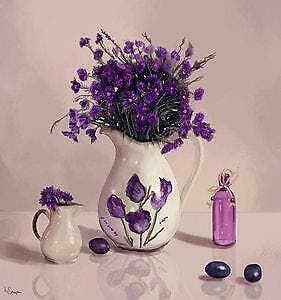 Diamond painting pakket - lavendel in een vaas (full), Hobby en Vrije tijd, Knutselen, Verzenden, Nieuw