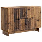 vidaXL Dressoir met lade Oud hout 89 x 34,5 x 60 cm Bewerkt, Verzenden, Nieuw, Overige houtsoorten, Minder dan 50 cm