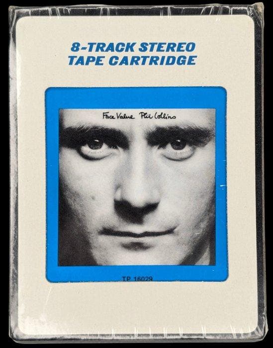Phil Collins - Face Value - Sealed - 8-track tape - 1981, Cd's en Dvd's, Vinyl Singles