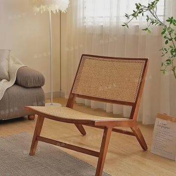 Luxe Fauteuil van Massief Hout en Rotan - Stijlvolle Relaxst, Verzenden, Nieuw
