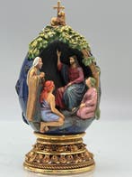 House of Faberge 24 Karat Gold Plated Imperial Nativity Egg