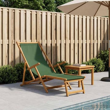 vidaXL Opvouwbare zonnebed 3 Positie Massief Eucalyptus Hout, Tuin en Terras, Verzenden, Nieuw