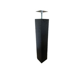 Betonpoer Antraciet 12x12x45cm met stelplaat/moer/boutjes, Ophalen of Verzenden, Nieuw