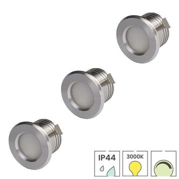Set van 3 LED mini inbouwspots | 3 watt dimbaar | 3000K warm, Verzenden, Nieuw, Overige fittingen