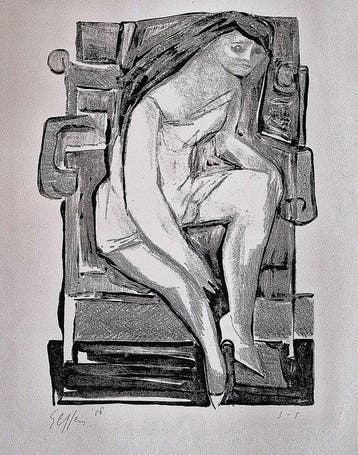 Dick Elffers (1910-1990) - Vrouw in neglige