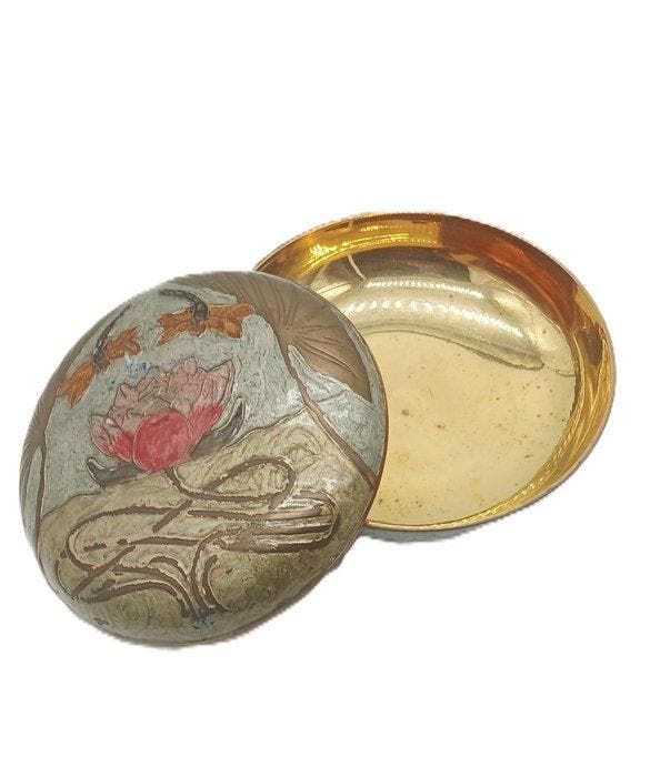 A. Dellaux - Sieradendoos - Messing - Cloisonne, Antiek en Kunst, Curiosa en Brocante