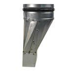 Verloopstuk Asymmetrisch van 100mm x 40mm naar rond Ø 100mm, Verzenden, Nieuw