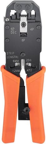 Krimptang voor connectortypes RJ10, RJ11, RJ12, RJ45 en RJ50, Ophalen of Verzenden, Nieuw