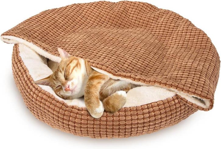 Kattenmand - Kattenbed - 65x58x16 cm - Bruin - Nobleza, Dieren en Toebehoren, Hondenmanden, Zo goed als nieuw, Verzenden