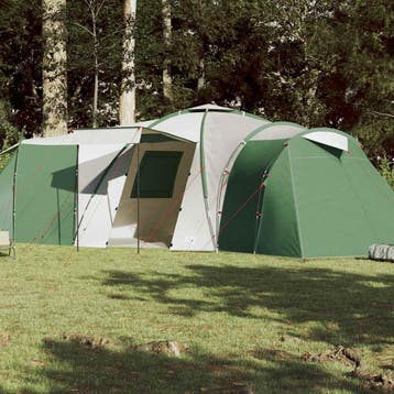 vidaXL Koepeltent 12-persoons waterdicht groen, Verzenden, Nieuw, Tot en met 2