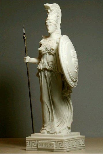Beeld, Statua scultura Athena Minerva dea greca romana fatta