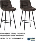 Barstoel €54,95p/st 6 X Kleur Microfiber Zonder Armleuning, Bruin, Nieuw, Ophalen of Verzenden, Vijf, Zes of meer stoelen
