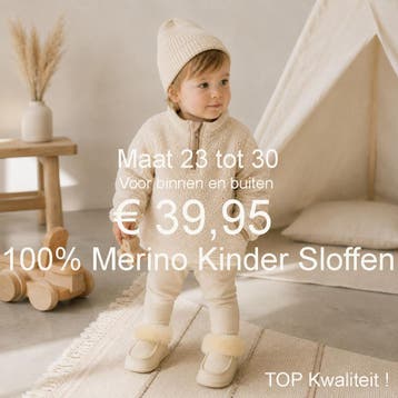 Kindersloffen Pantoffels 100% Merino wol M 23 tot 30 €39,95, Ophalen of Verzenden, Nieuw
