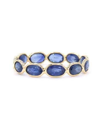 Eeuwigheidsring - 18 karaat Geel goud - 3.27ct. tw. Saffier