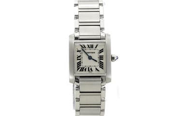 Cartier Tank Française 2300 Dames Staal 20mm, Sieraden, Tassen en Uiterlijk, Horloges | Dames, Overige merken, Staal, Gebruikt