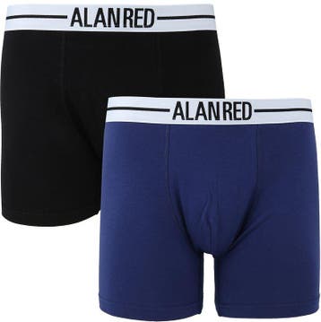 Alan Red Boxer zwart blauw 2Pack maat S Heren, Verzenden, Blauw, Alan Red, Boxer