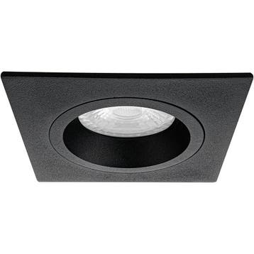 GU10 Inbouwspot Set - Mat Zwart - Inbouw Vierkant - Philips, Ophalen of Verzenden, Nieuw, Plafondspot of Wandspot