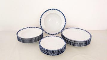 Rosenthal - Tafelservies (19) - Porselein - Cora blauw, Antiek en Kunst, Antiek | Meubels | Tafels