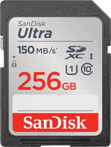 SanDisk SDXC Ultra 256GB (Class 10/UHS-I/150MB/s) SDXC-kaart, Verzenden, Nieuw