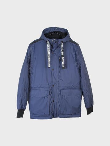 RÆBURN Puffer Jacket Heren maat M Blauw Vintage, Ophalen of Verzenden, Zo goed als nieuw, RÆBURN, Maat 48/50 (M)