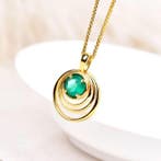 Zonder minimumprijs - Halsketting Zilver - Emerald -, Nieuw