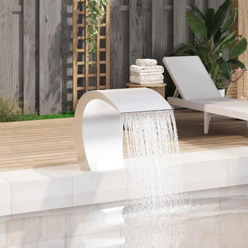 vidaXL Zwembadwaterval 45x30x60 cm roestvrij staal, Tuin en Terras, Waterpartijen en Fonteinen, Verzenden, Nieuw