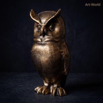 Beeld, Uil - 16.5 cm - Gietijzer