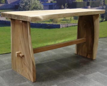 Boomstam bartafel 260x75xH110 cm - bladdikte 8 cm, Ophalen of Verzenden, Nieuw