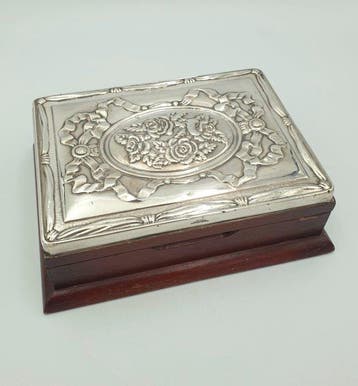 William S Price - Sieradendoos - Verzilverd - Vintage, Antiek en Kunst, Curiosa en Brocante