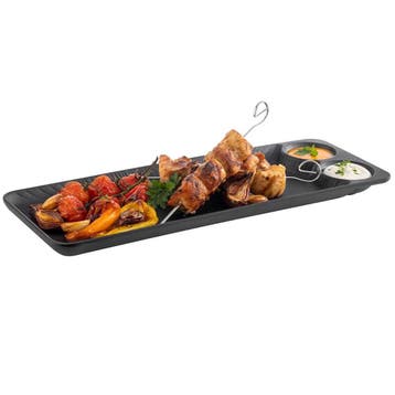 GGM Gastro | (6 stuks) Dienblad NERO - Melamine - 41x15cm -, Huis en Inrichting, Verzenden, Nieuw, Kom(men)