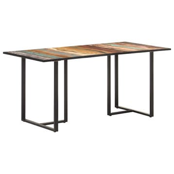 vidaXL Eettafel 160 cm massief gerecycled hout, Huis en Inrichting, Verzenden, Nieuw