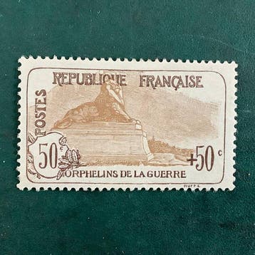 Frankrijk 1917 - 50 cent Orphelins de Guerre met degelijke, Gestempeld