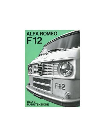 1967 ALFA ROMEO F12 INSTRUCTIEBOEKJE ITALIAANS