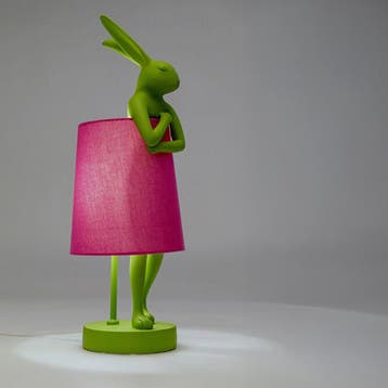*WOONWINKEL* Kare Design Rabbit Green/Pink Tafellamp Konijn, Huis en Inrichting, Lampen | Tafellampen, Verzenden, Nieuw
