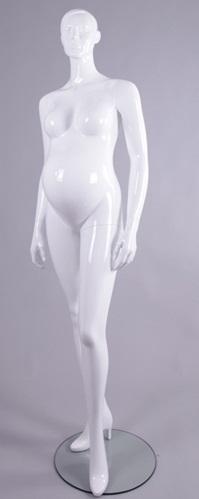 zwangere Dames etalagepoppen glossy white