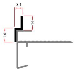 Roval aluminium antiklimprofiel 14 mm L2500mm, Ophalen of Verzenden, Nieuw