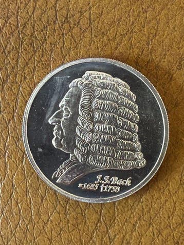 Duitsland. Silver medal 2010, J.S. Bach, 1/2 oz (.999)