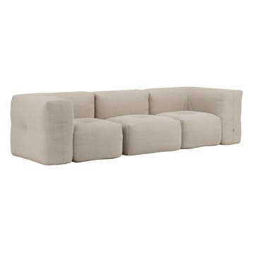 Soft Sofa Indoor 3 Seater - Teddy Beige, Verzenden, Nieuw, Beige, Zitzak