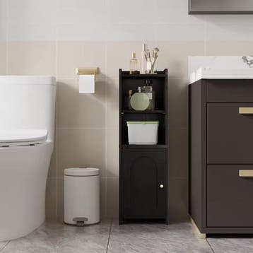 Smalle Badkamerkast met Deuren en Verstelbare Planken Toilet, Huis en Inrichting, Badkamer | Badkamermeubels, Verzenden, Nieuw