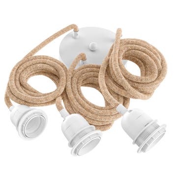 Lampfitting voor Plafond - Naturel Wit - 3 Fittings, Verzenden, Nieuw