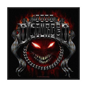 Disturbed Chrome Smiley Patch officiële merchandise, Verzamelen, Ophalen of Verzenden, Nieuw, Kleding