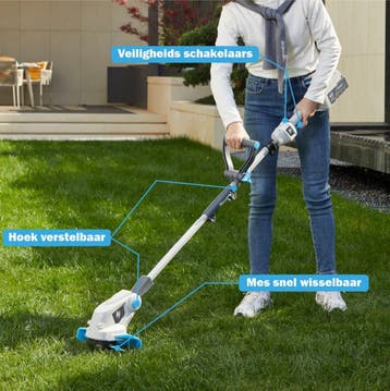 H-Ster accu grastrimmer Robin 40V - Kantenmaaier -, Ophalen of Verzenden, Zo goed als nieuw