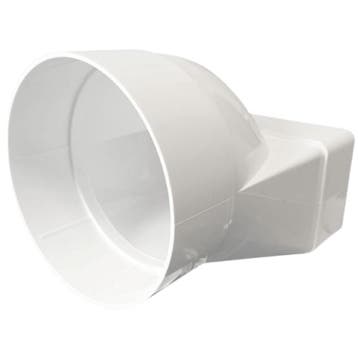 Kunststof verloop 110 x 55mm naar Ø 100mm - asymmetrisch, Verzenden, Nieuw