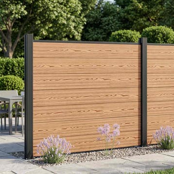 vidaXL Hekpaneel WPC en Aluminium Bruin, Verzenden, Nieuw